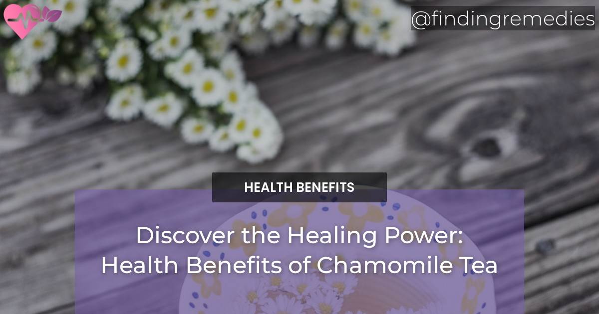 Discover the Healing Power Health Benefits of Chamomile Tea Finding