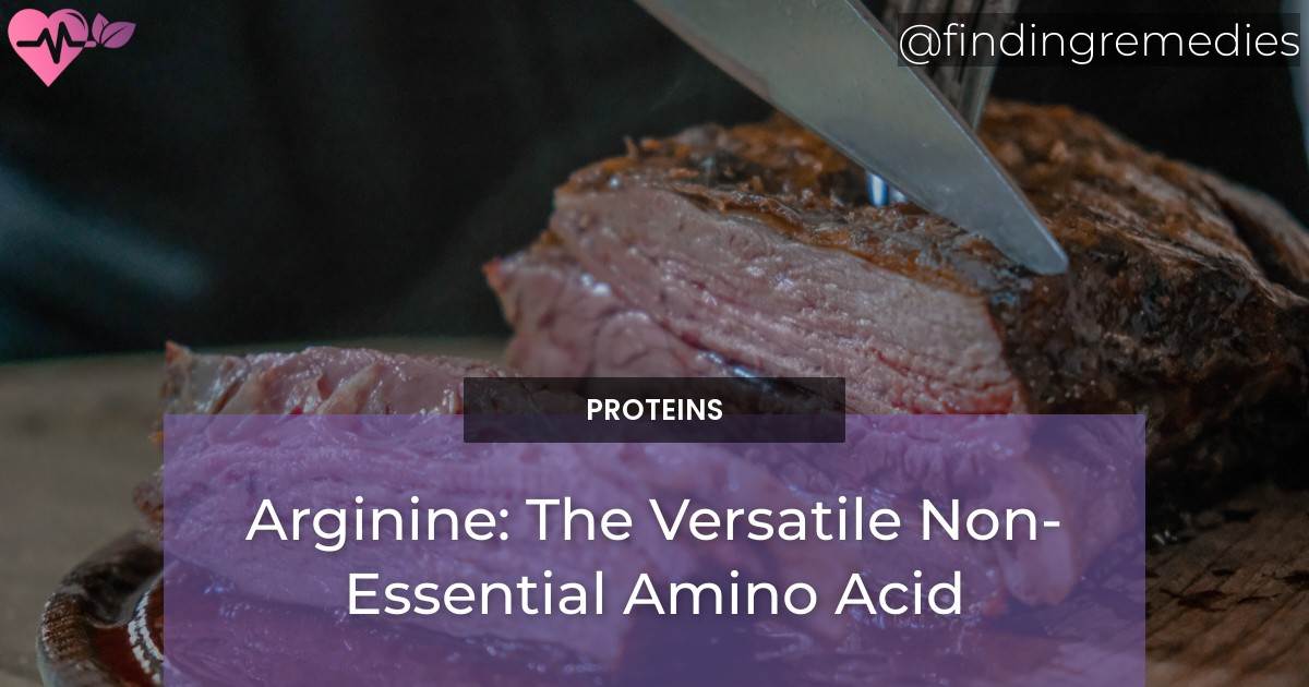 Arginine The Versatile NonEssential Amino Acid Finding Remedies